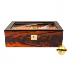 LUBINSKI GLASSTOP HUMIDOR - 50-70ct