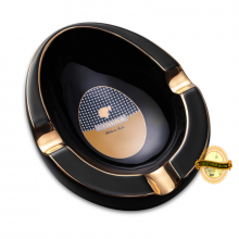 THE LUXE CERAMIC CIGAR ASHTRAY - 3 RESTS WITH COHIBA LOGO